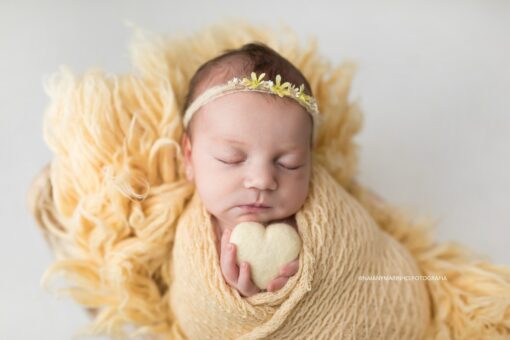 Felted Heart (Medium) - Yellow