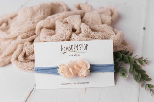 Headband Millene | Blue and ivory