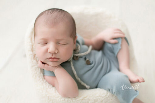 Jack Newborn Romper | Light blue