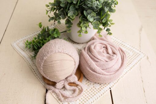 Knit Mohair Set | Soft Pink