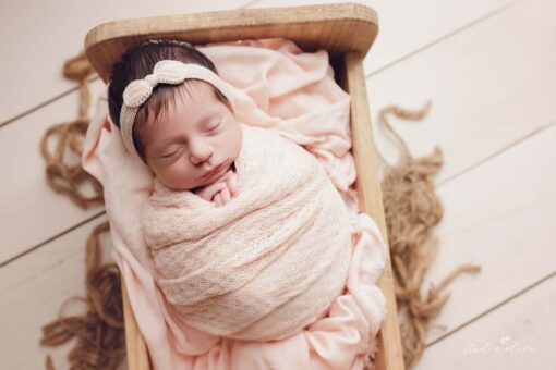 Wrap + Headband Tricot (Light Peach)