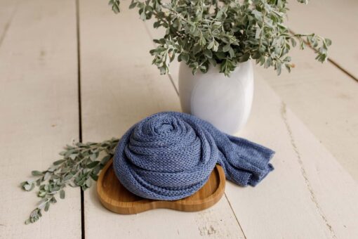 Knit Wrap | Denim Blue