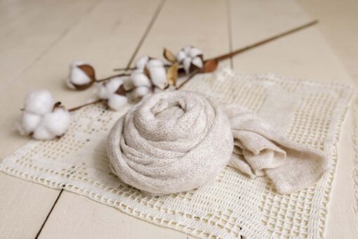 Mohair Knit Wrap | Ivory