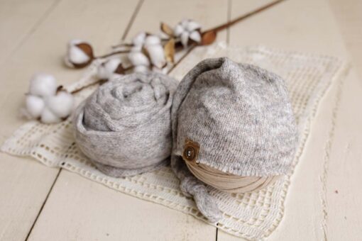 Knit Mohair Set | Mixed Grey