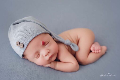 Newborn Sleepy Hat - Blue