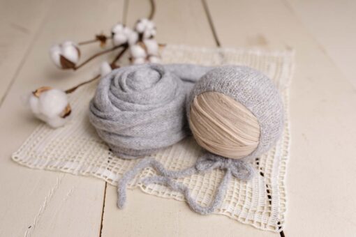 Knit Mohair Set | Light Grey