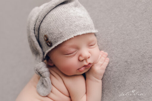 Newborn Mohair Sleepy Hat | Light Grey