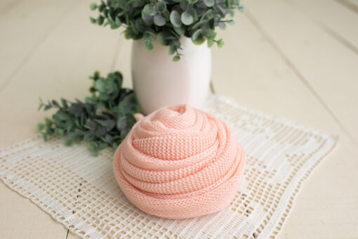 Mohair Knit Wrap | Peach